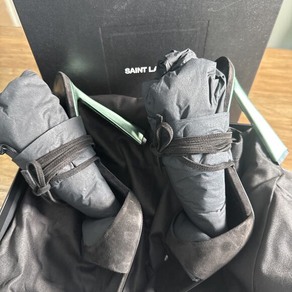 Saint Laurent Paris Women's Paz 105 Ankle Tie High Heel Sandals Size EU 41 - Picture 5 of 9